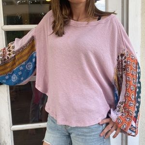 Free People balloon sleeve top